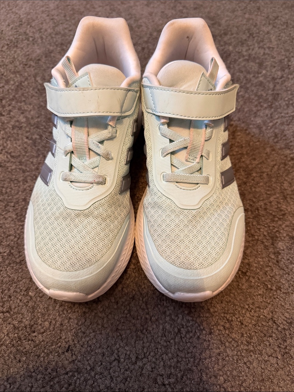 Kids Adidas Cloudfoam Sneakers, Mint Green, Size 2.5